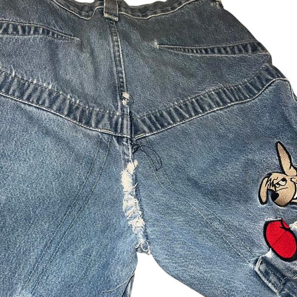 Vintage Y2K JNCO Jeans thrashed Kangaroo wide leg baggy skater distressed grunge - Picture 4 of 14